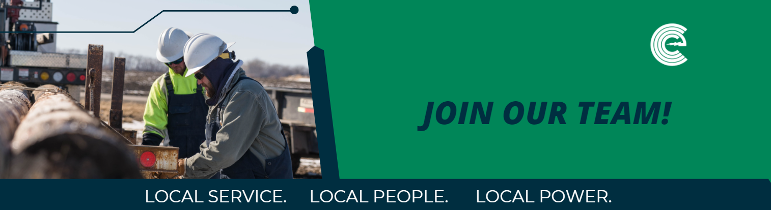 Join our team. Local service. Local people. Local power.
